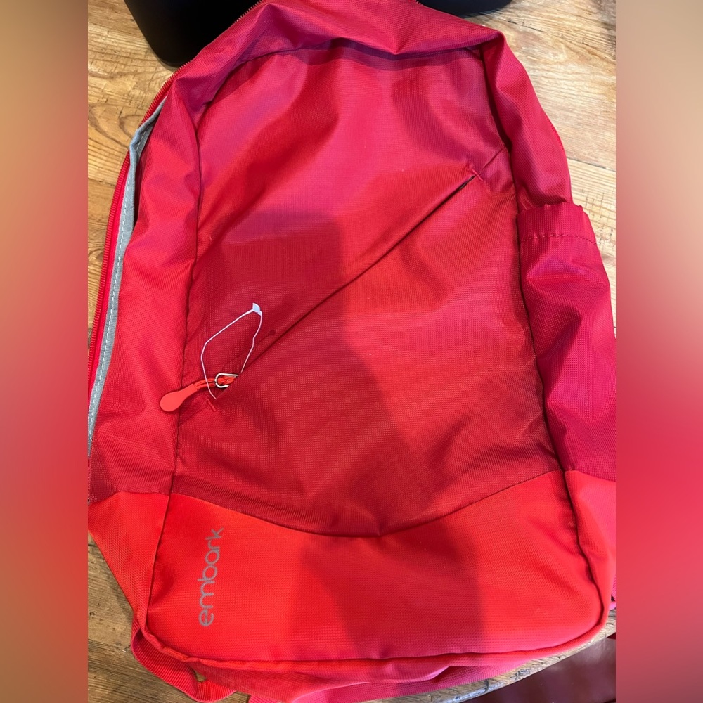 Embark backpack red new